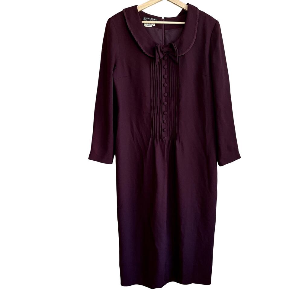 Cynthia Howie for Maggy Boutique vintage full length purple dress women's 14
